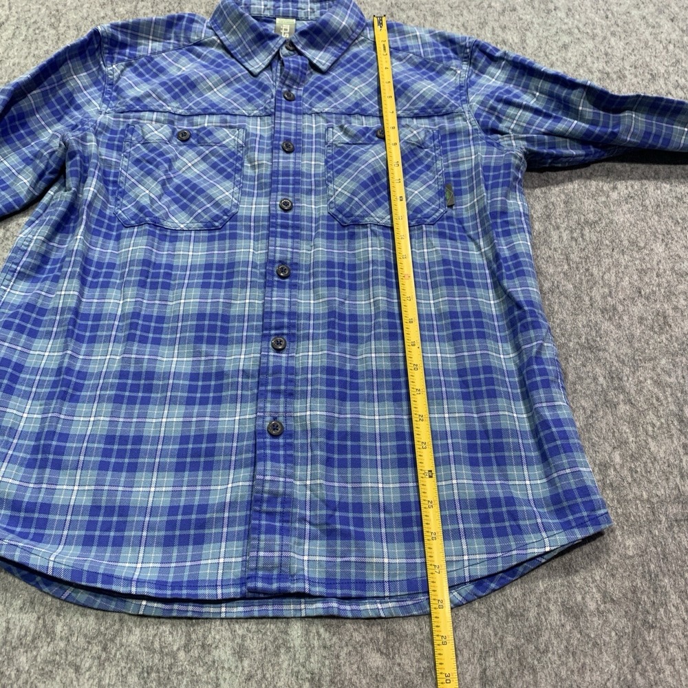 Stio Shirt Men's Blue Plaid Flannel Camping Outdoor Hiking Cotton (2237) -Size M - Picture 9 of 15